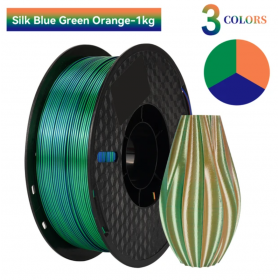 PLA Seda Kingroon Tricolor (Azul-Verde-Naranja) 1Kg
